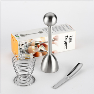 Ensemble d'ouvre-œufs en acier inoxydable et céramique pour œufs durs, <span class=keywords><strong>coupe</strong></span>-œufs, ouvre-coquille d'œuf, Amz Hot Kitchen - Product Image 2