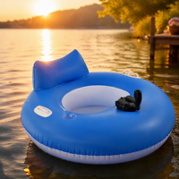 Fauteuil flottant électrique gonflable avec télécommande et direction à 360 degrés en PVC pour piscine et lac