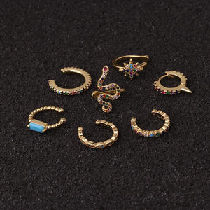 YW Clip Sur Wrap Boucle D'oreille <span class=keywords><strong>Tragus</strong></span> Oreille Manchette Clip Anneau De Nez Pas De <span class=keywords><strong>Piercing</strong></span> Corps Bijoux Snug Oreille <span class=keywords><strong>Piercing</strong></span> Bijoux - Product Image 2