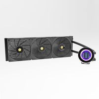 Système de refroidissement liquide pour CPU et GPU 360 mm OEM avec écran, affichage de la température, tubes, refroidisseur Intel RGB ARGB 3 ventilateurs TDP 250W