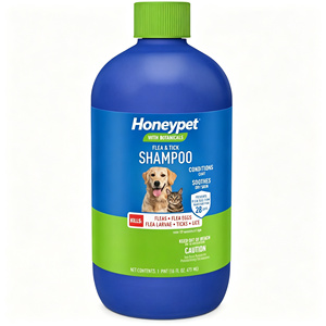 Shampoo anti-puces et tiques pour chiens et chats, shampooing anti-puces pour chiens et chats, tue les œufs de puces et les poux en contact, stoppe les démangeaisons - Product Image 1