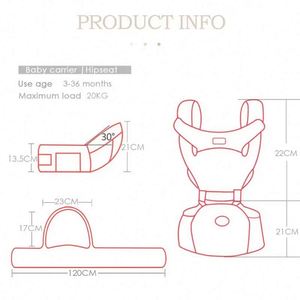 Échantillon gratuit 2023 : meilleur sac de sport multifonctionnel bio certifié BSCI, porte-bébé avec siège de hanche et écharpe de portage - Product Image 6