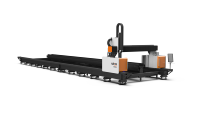Découpeuse laser à fibre de type portique pour profilés en H, source Raycus, découpe biseautée 3D CNC pour profilés H/I/U, acier cornière et fabrication de structures en acier