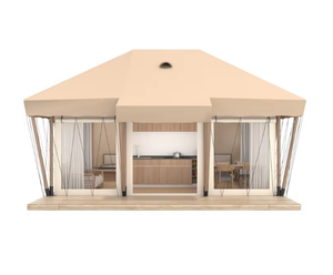 خيمة كبيرة للتخييم في الهواء الطلق مع مرحاض، نموذج S36 من الخشب والـ EPS للأبوين والأطفال، غرفة واحدة وصالة، إقامة دافئة - Product Image 5