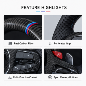 Volant sport en fibre de carbone et cuir personnalisé avec affichage LED pour amélioration et remplacement de garnitures intérieures automobiles – Vente en gros - Product Image 6