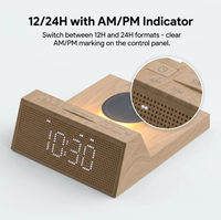Lampu Tidur LED Modern Pintar Nirkabel dengan Pengisian Daya USB, Kontrol Sentuh, Ramah Lingkungan untuk Kamar Tidur dengan Jam Alarm Ganda