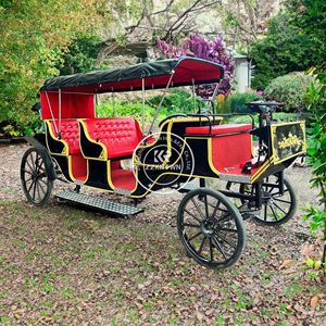 Customized Wedding Royal Horse Drawn Carriage Wagon Sightseeing Steel Frame 400KG Max Payload for Sale - Product Image 1