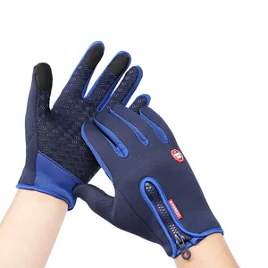 Venta al por mayor la protección de la mano guantes paseos-Shanghai-guantes de ciclismo para hombre, resistentes al agua, con pantalla táctil, para carreras, esquí, 2022