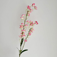 Latar Belakang Panggilan Video Konferensi Premium Bunga Lily of the Valley Buatan yang Realistis Dekorasi Siaran Langsung