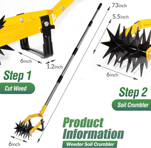 Cultivateur manuel rotatif <span class=keywords><strong>VODA</strong></span>, outil de jardinage réglable, motoculteur pour gazon - Product Image 5