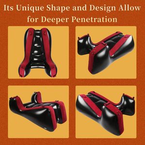 Sillón Sexual Inflable, Cojín de Rampa para Muebles de Bondage Sexual, Juguetes BDSM, Almohada de Soporte para <span class=keywords><strong>Posiciones</strong></span> Más Profundas para Parejas Adultas - Product Image 4