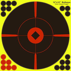 ルガー 12x12インチ スプラッターヤローペーパーフェザーシューティングターゲット 全射撃訓練およびリカーブボウ矢用 - Product Image 5