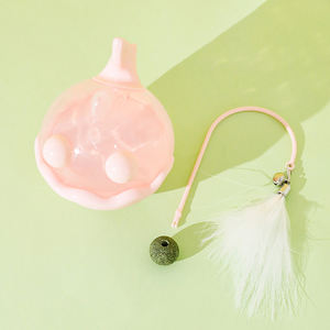 Divertente <span class=keywords><strong>Tumbler</strong></span> perdita di cibo giocattoli per gatto interattivo con piume di menta - Product Image 3