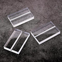 Support de signalétique en acrylique rainuré sur mesure, support de menu en PMMA transparent, base en plexiglas, usinage CNC