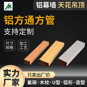 Perfiles de Aluminio en Forma de U con Acabado Madera, Extrusión de Aluminio para Decoración de Techos, Serie 6000, Aleación O~H112, Servicio de Corte - Product Image 4