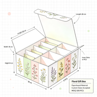 Boîte en papier multi-compartiments personnalisée avec inserts pour l'emballage de chocolats et de bonbons en cadeau