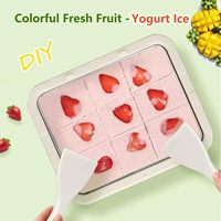 Kit de fabrication de glace roulée instantanée à faire soi-même en acier inoxydable 304, avec 2 spatules pour les slushies, le yaourt glacé
