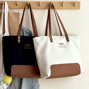 Sac fourre-tout en toile personnalisé à faible MOQ avec fermeture éclair, design pratique <span class=keywords><strong>de</strong></span> haute qualité, sac à bandoulière pour le shopping quotidien - Product Image 2