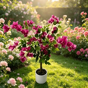 High Quality Real Touch <b>Artificial</b> Silk Bougainvillea <b>Trees</b> Durable Indoor Desktop Plants - Product Image 5