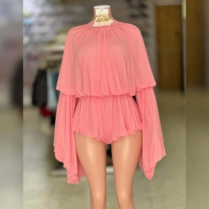 Viviblook Z623RP02 2025 Vintage Bodycon Romper Sexy Club Shorts Casual Playsuit Mameluco de manga larga para mujer - Product Image 4