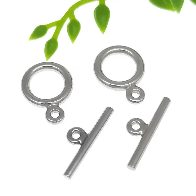 30 Sets/bag Stainless Steel Twisted OT Toggle Clasp Connectors Jewelry Making Toggle Clasps For Chain Necklace Bracelet Findings