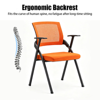 Silla de Oficina Ergonómica Apilable Moderna, Plegable y Ajustable, para Eventos, Estudiantes, Trabajo, Conferencias y Capacitación