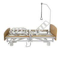 Cama Eléctrica Médica Ajustable de Madera y Metal para Uso Doméstico y Hospitalario, 5 Funciones, Cama de Cuidado para Pacientes Mayores, Muebles de Hospital DDCY