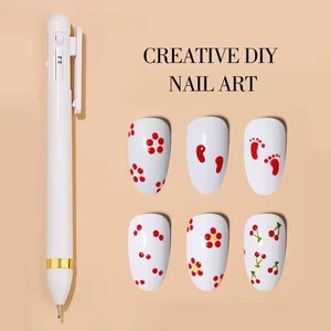 ปากกาแต่งเล็บ 1 ชิ้น 4 in 1 อุปกรณ์แต่งเล็บแบบจุด สำหรับวาดลาย ตกแต่งเล็บ ใช้ในบ้านหรือร้านทำเล็บ เก็บเพชรตกแต่งเล็บ - Product Image 5