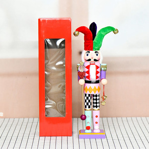 Marionnette Casse-Noisette Clown de Noël 38cm Peinte Décoration de Fête pour la Maison et le Bureau En Stock - Product Image 2