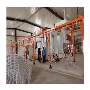 Metal automated powder coating paint line systems