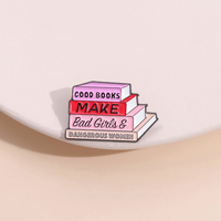 Broche "Good Books Make Bad Girls Dangerous"-Pin esmaltado, broches de libro de poder de conocimiento personalizado, joyería de insignia de cuello/solapa/bolsa