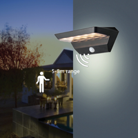 Nouveau design extérieur led 2200mAH batterie en plastique capteur de mouvement jardin extérieur solaire applique murale