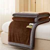 Couverture en fourrure de lapin teinte brun chocolat, douce et moelleuse, pour lit, canapé, textile de maison d'hiver, vente en gros, approvisionnement en vrac