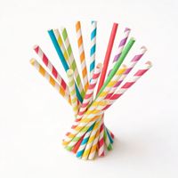 Pailles à boire en papier personnalisées, écologiques, jetables, décoratives, amusantes et innovantes pour fêtes d'anniversaire, en gros, possibilité de mélange