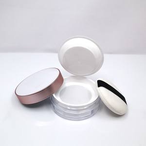 Boîte à poudre libre en plastique ABS écologique, prête à l'emploi, vide, pour poudre fixante, emballage cosmétique, avec houppette, personnalisable - Product Image 6