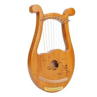 Elegant Design OEM Stringed Instrument Fir Wood 10 Strings Lyre Harp