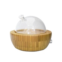 Diffuseur sans eau en verre de bambou véritable alimenté par USB Diffuseur d'huile d'essence électrique naturelle portable pour usage domestique