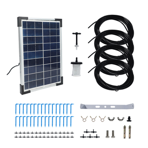 Kit de système d'irrigation goutte à goutte à énergie solaire pour balcon plante en pot minuterie de contrôle automatique ensemble d'arrosage hydroponique - Product Image 1