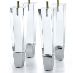 Hot Sale Custom Clear Transparent Acrylic Furniture Legs for Living Room Apartment Dining Hotel Use Modern Design Customizable - Product Image 1