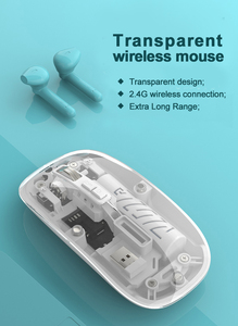Ratón Inalámbrico Bluetooth con Carcasa Transparente, Iluminación RGB, Recargable y Silencioso - Product Image 3