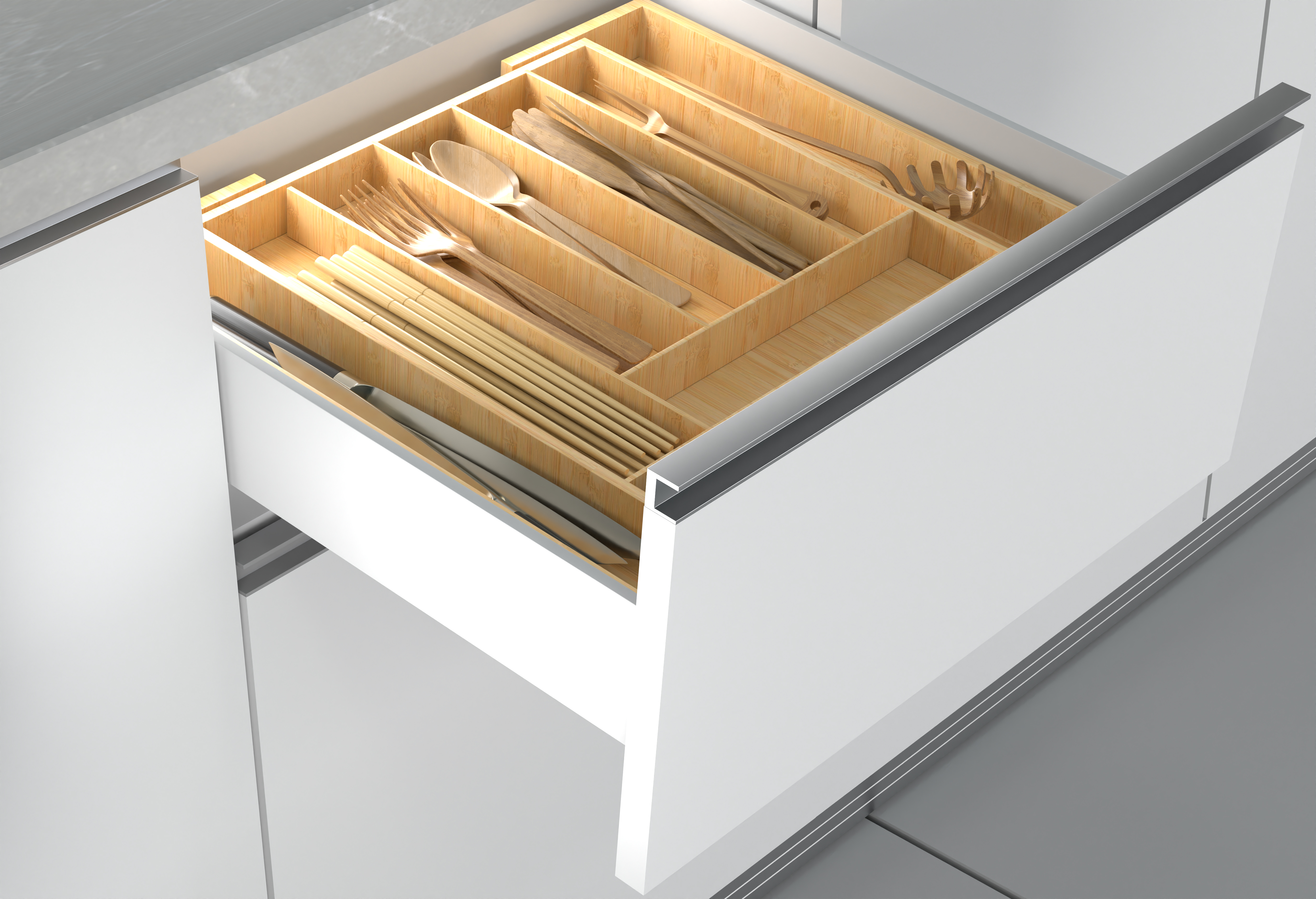 Bambus erweiterbar 60cm Utensilien Besteck Schublade Organizer Besteck  Tablett fr Ihre Kche Besteck Schublade| Alibaba.com