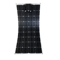 Panneau solaire semi-flexible 100W 21V pour caravane bateau camping-car et cabine panneau solaire Monocristalino
