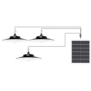 Lampe solaire suspendue pour rue, panneau monocristallin 30W, batterie 30AH, 3100LM, 6500K, IP65, lampe extérieure pour rue, cour, jardin - Product Image 4