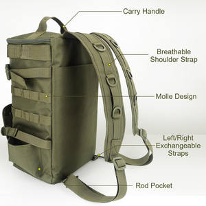 Sac à dos tactique imperméable à motif géométrique, échantillon gratuit, 45L, Oxford, sac de survie américain pour la chasse et le camping - Product Image 3