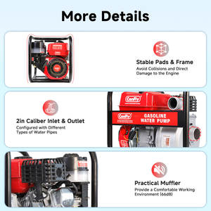 <span class=keywords><strong>Pompe</strong></span> à eau à piston à <span class=keywords><strong>essence</strong></span> 7,5 CV 212 CC haute pression pour l'irrigation agricole en ferme au Brésil - Product Image 5