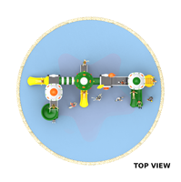 Équipement de terrain de jeux extérieur pour enfants, toboggan en spirale, toboggan tubulaire, double toboggan, ensemble de jeux pour parc d'attractions