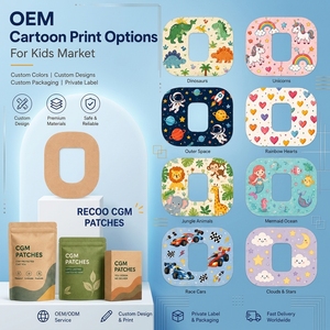 Parches de <span class=keywords><strong>Sensor</strong></span> CGM OEM de 14 Días, Diseño Divertido, Impermeables, de Larga Duración, de Algodón y Spandex, Cinta para Monitor de Glucosa, Certificación CE, para Niños - Product Image 1