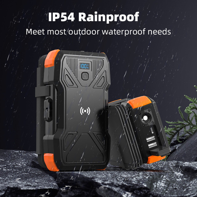 IP54 Waterproof 30000mAh 111Wh Portable Solar Power Bank With 5 Foldable Solar Panels Power Bank Wireless Power Bank WT-S030