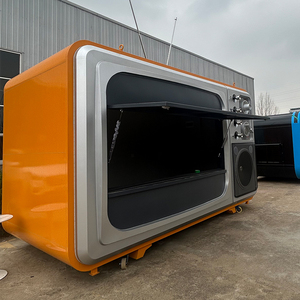 Chariot de restauration mobile <span class=keywords><strong>pour</strong></span> camping, design moderne avec écran TV, <span class=keywords><strong>pour</strong></span> vente de snacks et boissons - Product Image 5