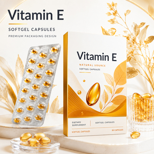 Vitamine E Naturelle Pure en Gros 400 UI Extrait Complément Tocotriénols 300 mg Gélules Molles Soutien Immunitaire Santé de la Peau pour Nouveaux-nés - Product Image 3